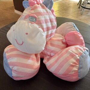 SOLD Fisher Price Vtg Puffalump Plush Zebra Pony Horse pink stripes 1991 Vintage